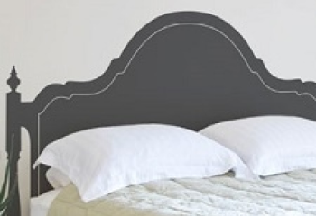 cama con cabecera de vinil