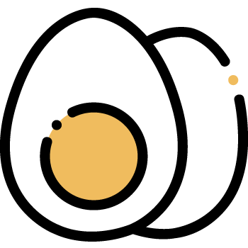 Huevo mitad