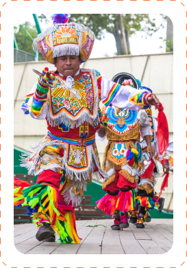 Pareja bailando danza de las tijeras danza peruana