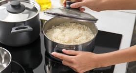Hacer arroz en olla normal